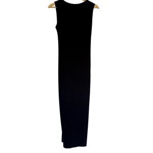 Cotton-On black maxi dress open back high neckline women's size S pencil skirt